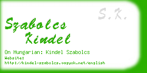 szabolcs kindel business card